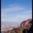 Наша палатка на склоне Эльбруса