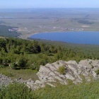 Вид на Талкас со скал западнее высоты 987,9