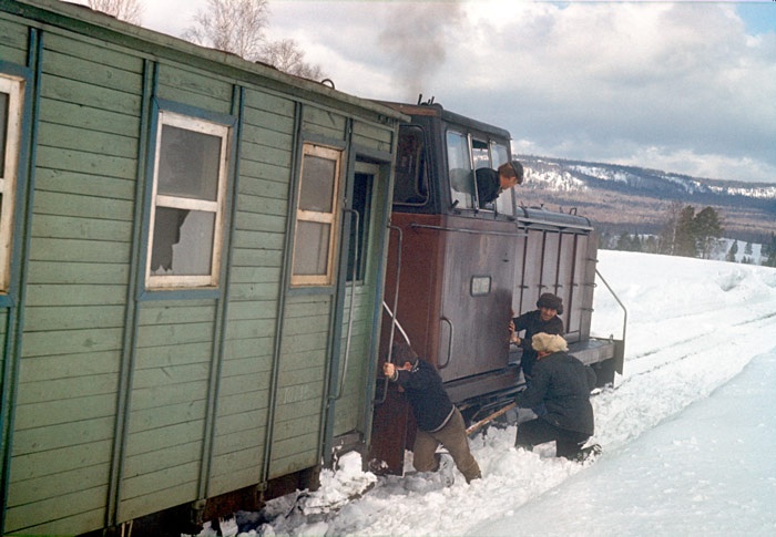 В снегах