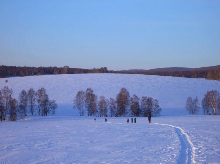 В Ташелган.