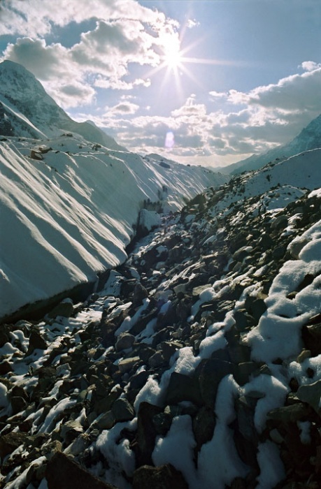 На леднике Юж. Иныльчек. Фото-2.