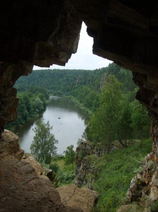 Вид из пещеры Идрисовская