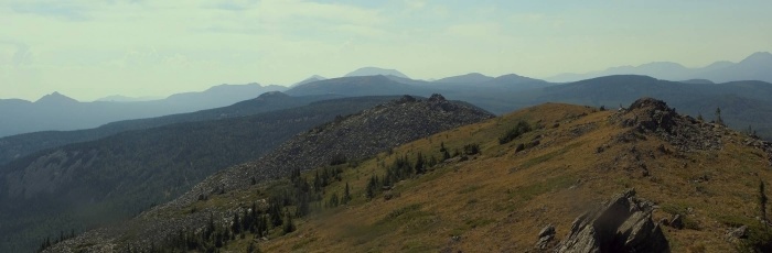 Панорама хребта Машак с горы Медвежья