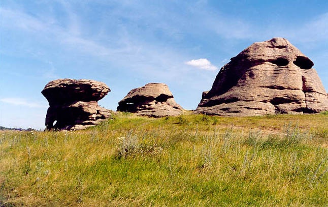 Озеро Аллаки, останцы