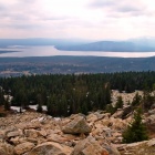 Вид с вершины Зюраткуля на озеро