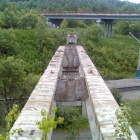 Разобранный мост на узкоколейке